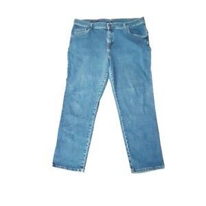 Riders Jeans Womens Plus Size Petites 18WP Blue Denim Straight Leg